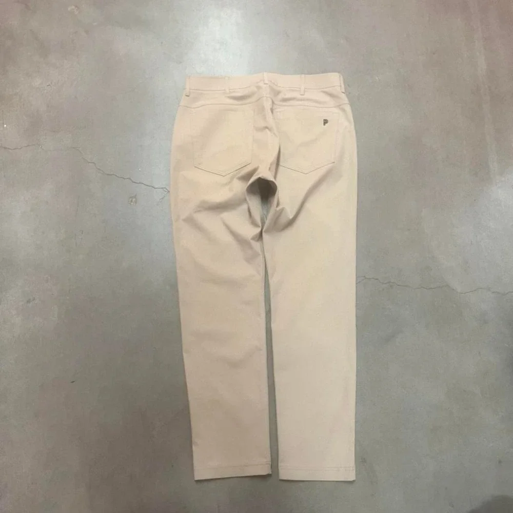 Public rec men's beige tan dealmaker 5 pocket chino pants performance 33